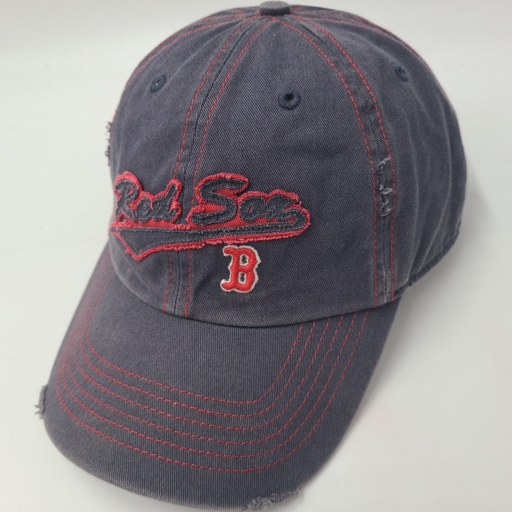Boston Red Sox Hat Fitted XL Twins Enterprise Franchise Blue Red MLB Distressed